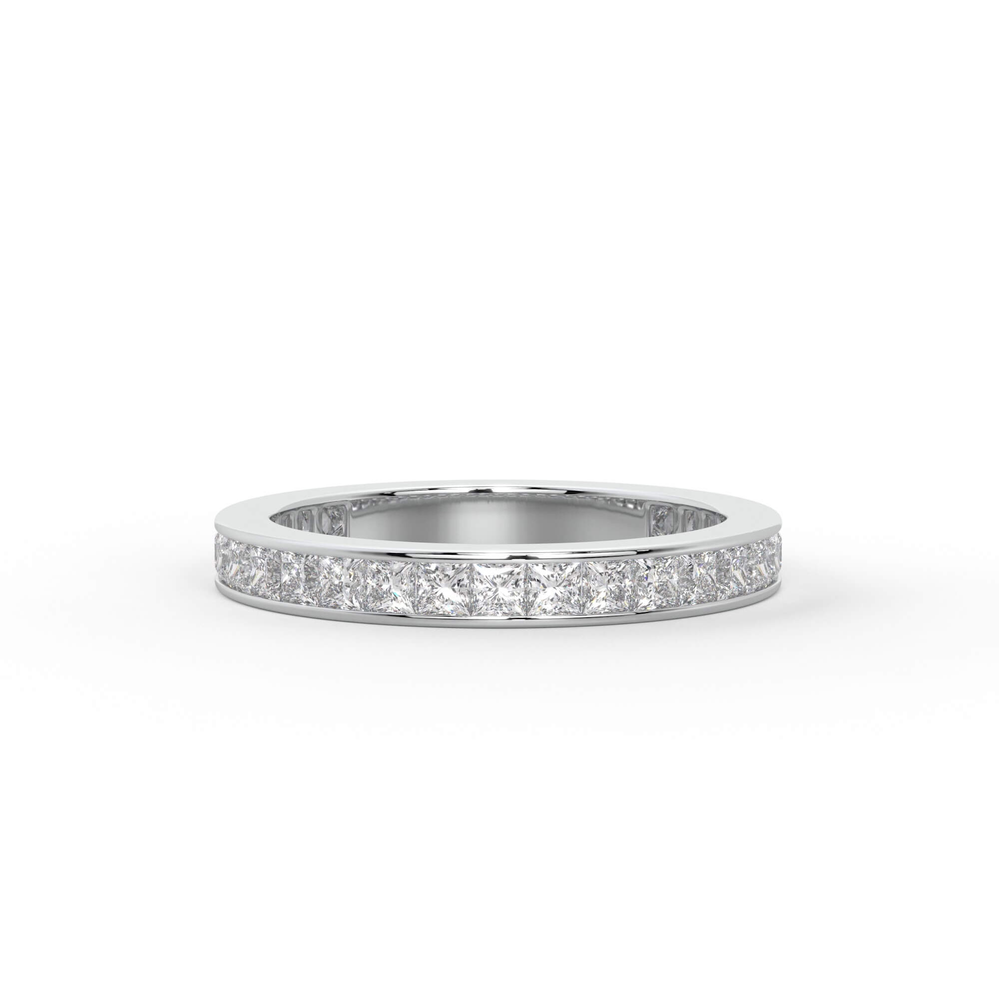 Princess Cut Diamond Channel-Set Eternity Band