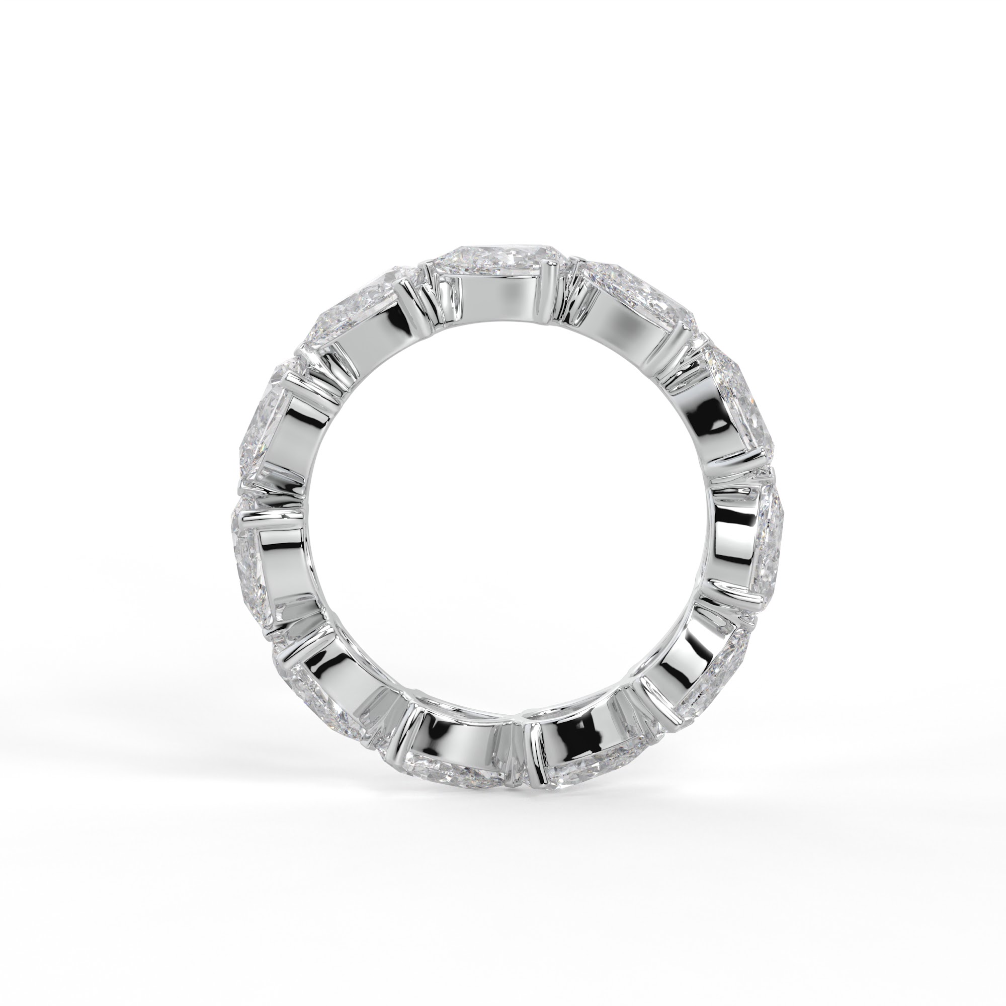 East-West Pear Diamond Eternity Band