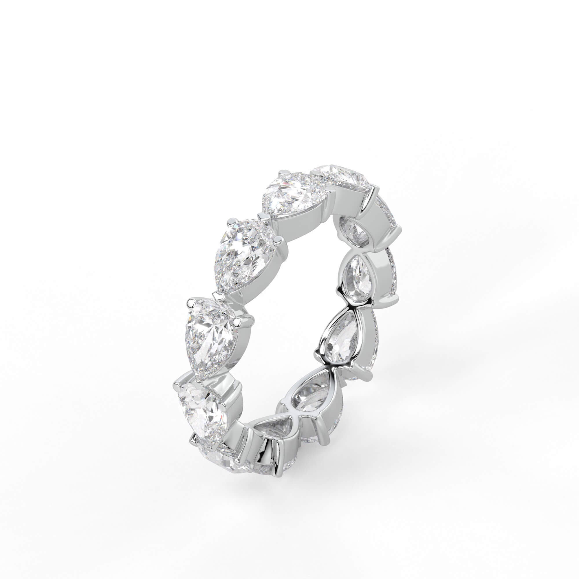 East-West Pear Diamond Eternity Band