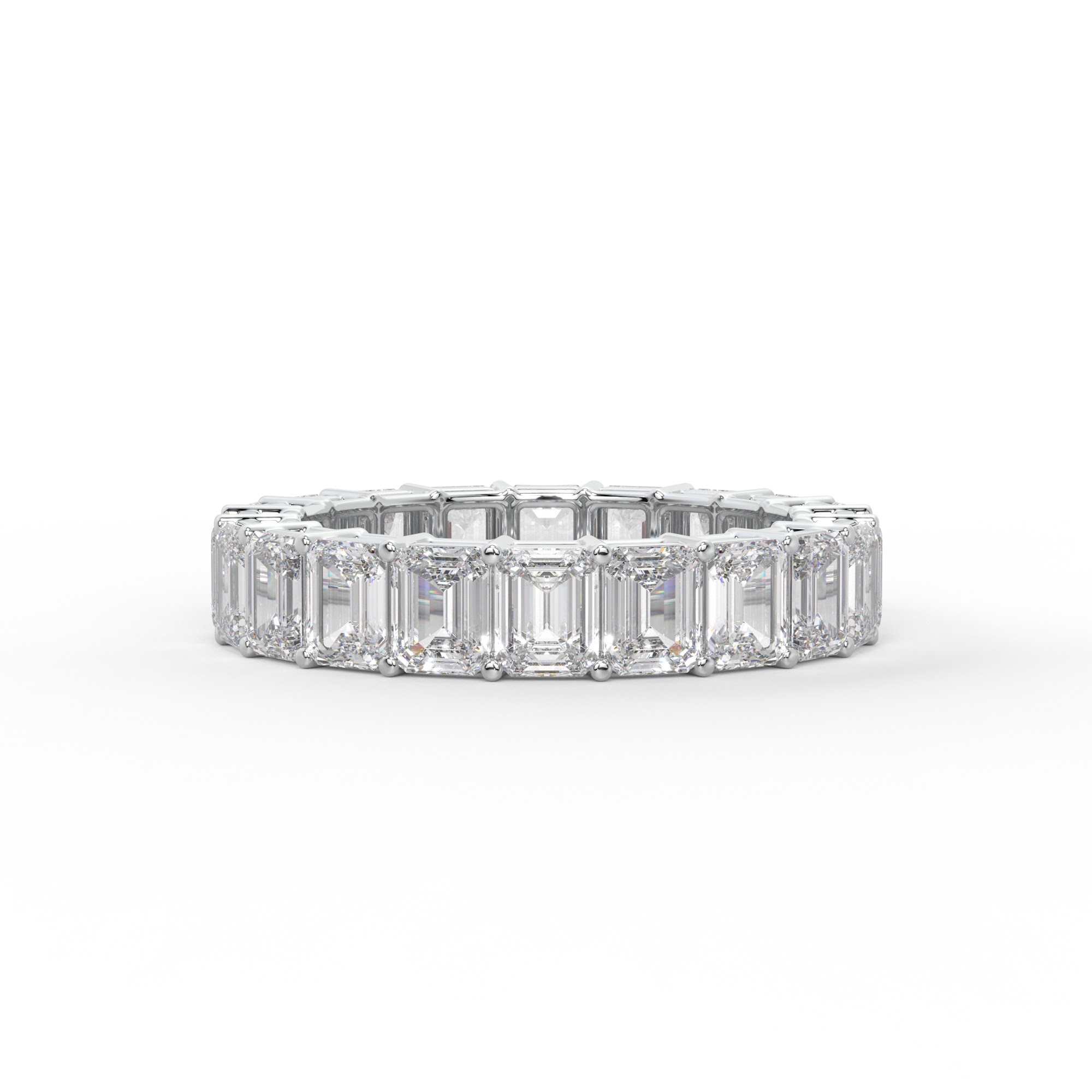 Emerald Cut Diamond Full Eternity Band