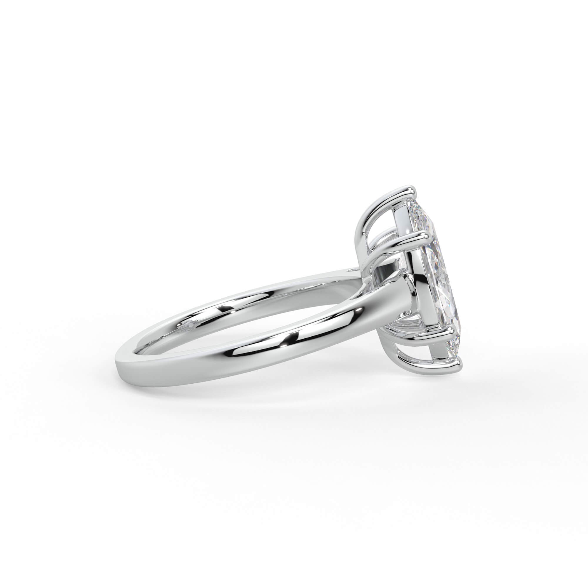 Marquise Diamond Six-Claw Solitaire Engagement Ring
