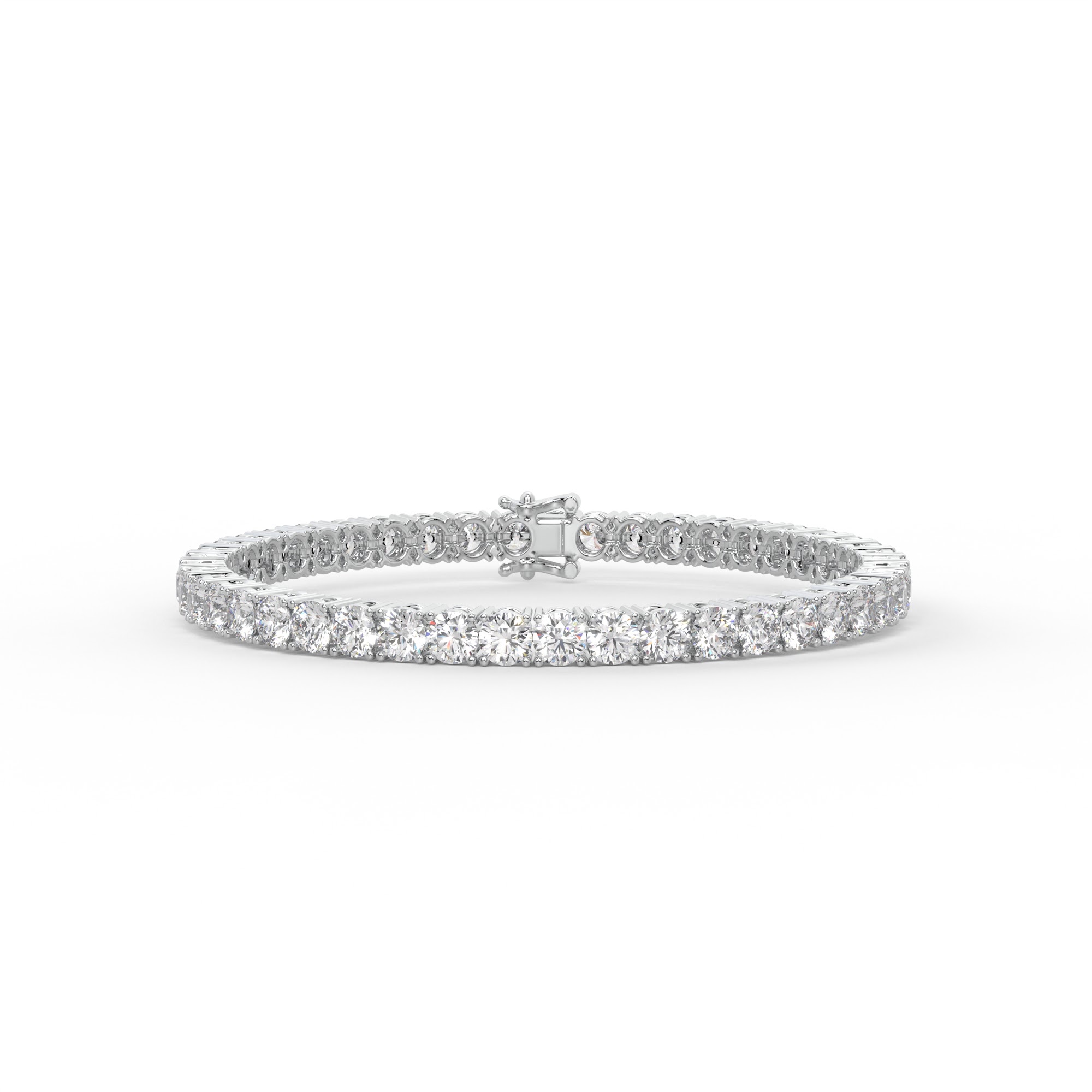 Round Diamond Classic Prong Set Tennis Bracelet