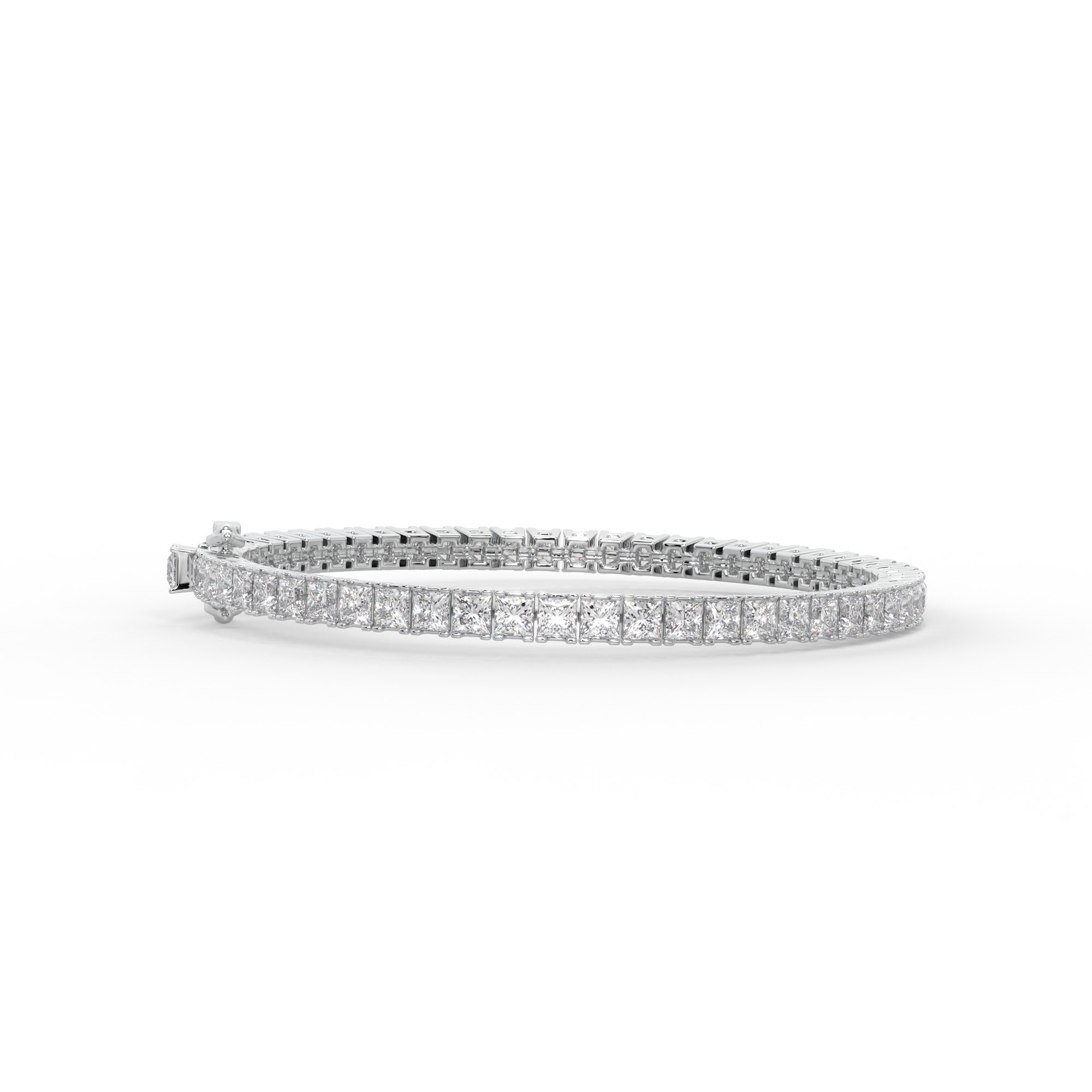 Princess Cut Diamond Tennis Bracelet