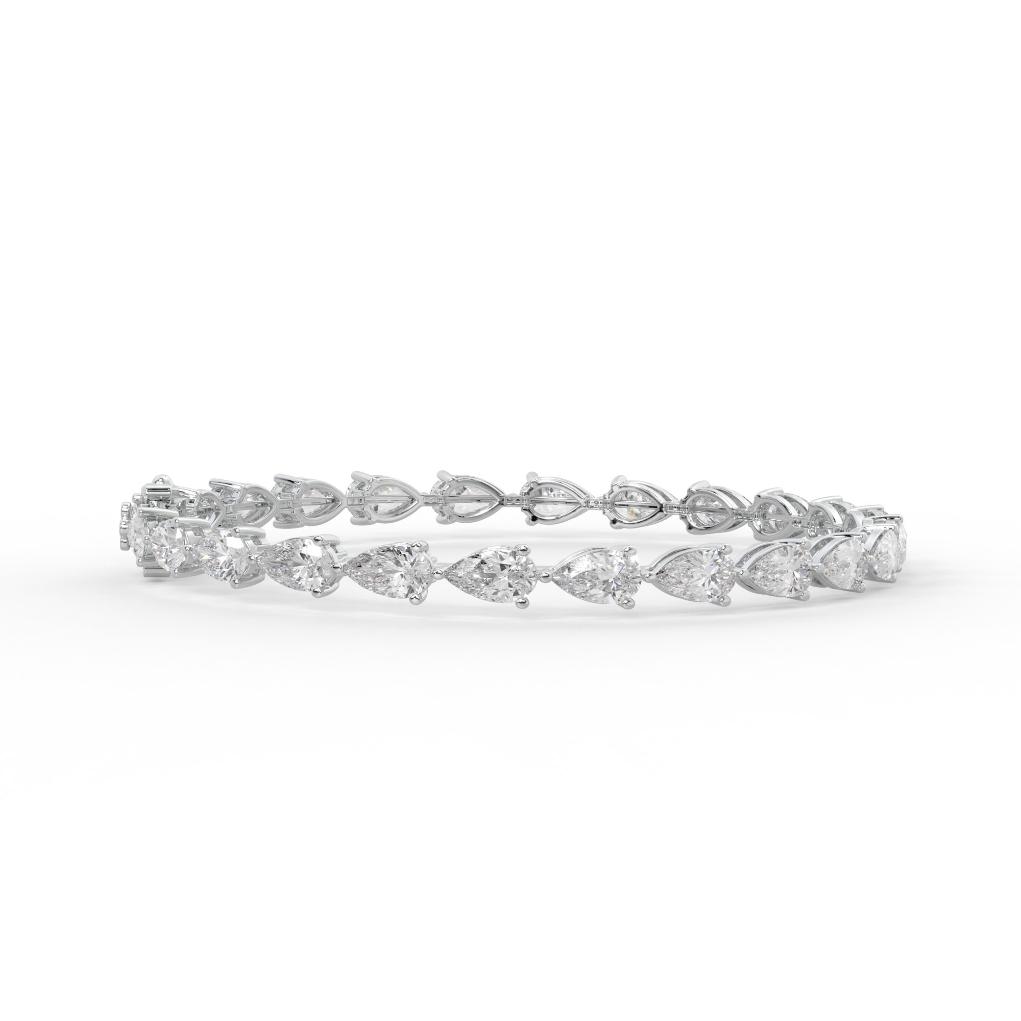 Pear Diamond Tennis Bracelet
